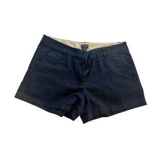 J. Crew Womens Navy Blue‎ Chino Shorts Classic Everyday Casual Summer size 6